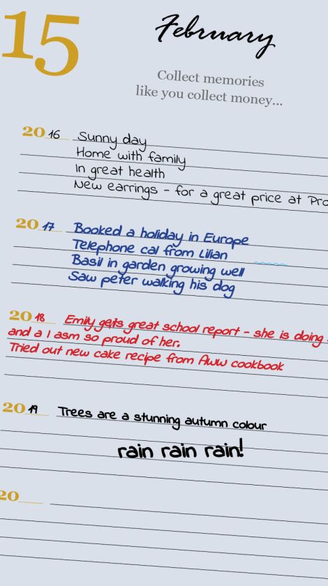 Open journal with entries